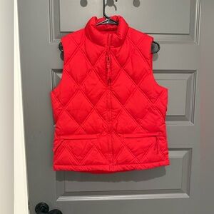 GAP Vibrant Red Puffer Vest with Pockets